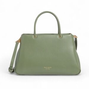 new Kate Spade Grace Fine Grain Leather Med Satchel -Cedar Stand-R$398